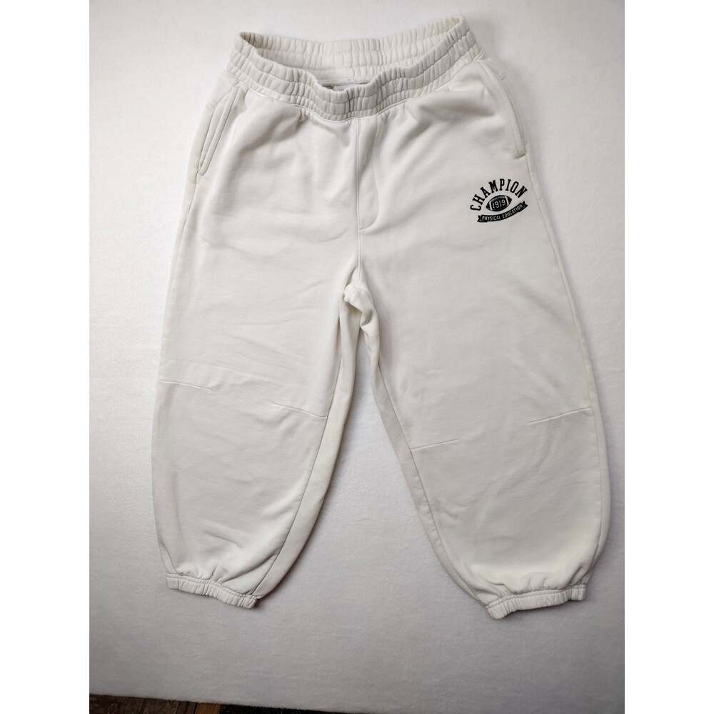Champion Off-White Phys Ed Collegiate Fleece Joggers Sweatpants Size S